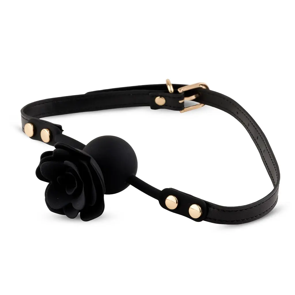 Кляп Black Rose Ball Gag чорний - фото 7
