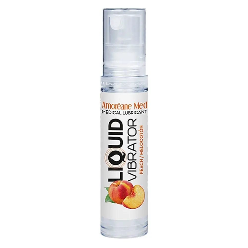 Лубрикант з ефектом вібрації, 10 мл. Amoreane Med Liquid Vibrator Peach