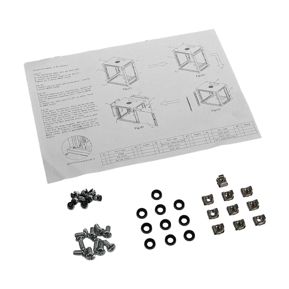 Комутаційна шафа Trinix TRX-12U/600x600x637 Black (25-00089) - фото 9
