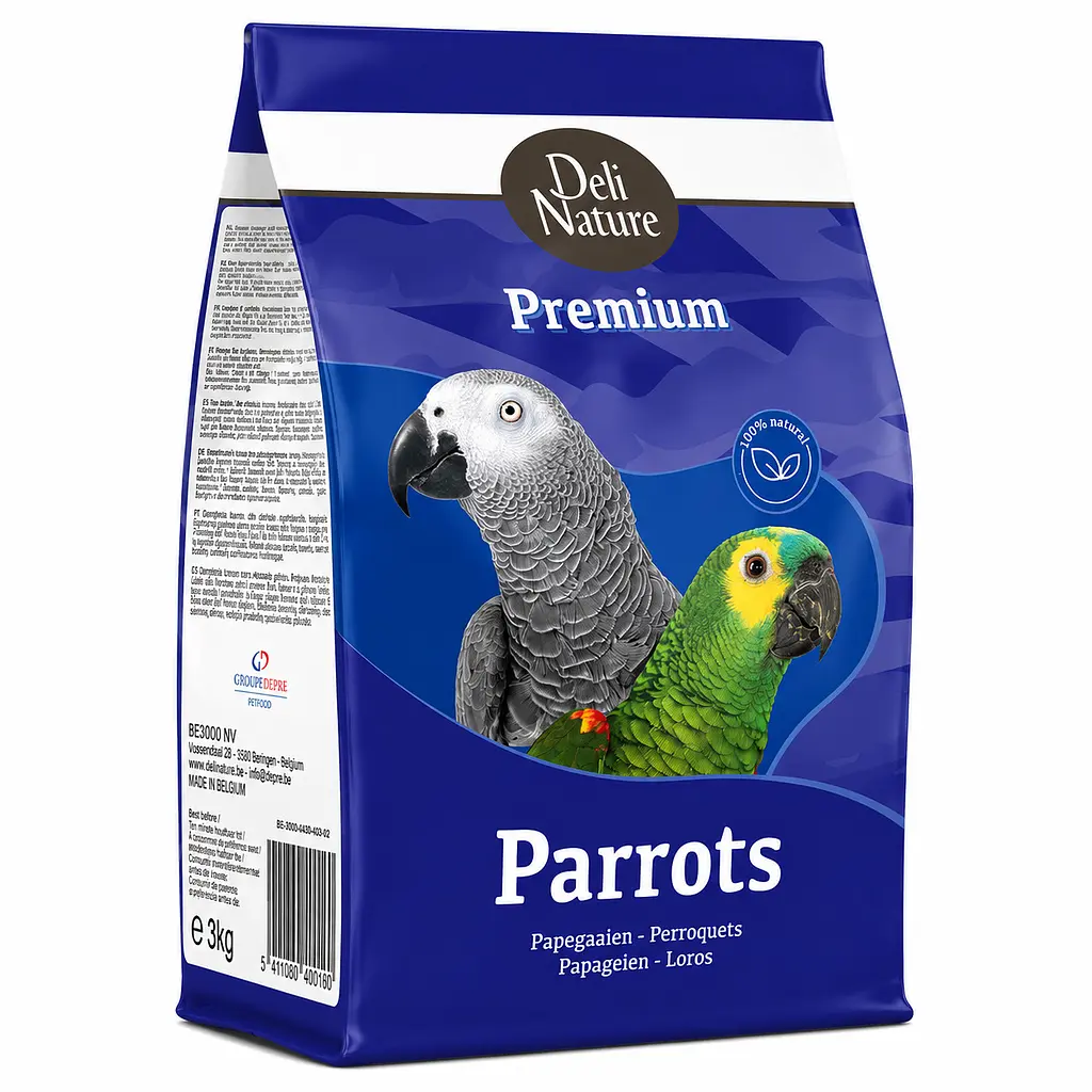 Повнораціонний корм для папуг Deli Nature Premium Parrots збагачений фруктами 0.8 кг 28223