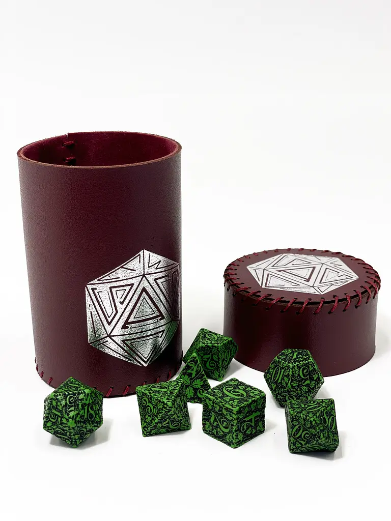 Настольная игра Планета Ігор Чаша для кубиков D20 (бургунди) (Dice cup D20 burgundy) (pi-dc006) - фото 5