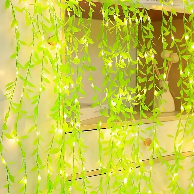 Гірлянда Роса з LED-підсвічуванням Зелена Верба ​​2, Тепле світло SF-56 - фото 2