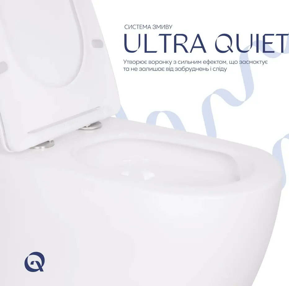 Унітаз підвісний Qtap Robin Ultra Quiet, з сидінням Slim Duroplast/ Soft-close/ Quick Release QT13332381AW - фото 5