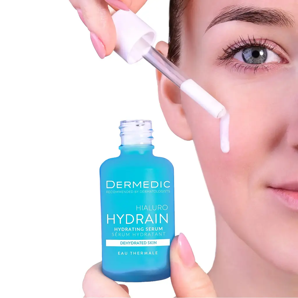 Сироватка для обличчя Dermedic Hydrain 3 Hialuro Зволожувальна для сухої шкіри обличчя, шиї та зони декольте 30 мл (5906739783199) - фото 4