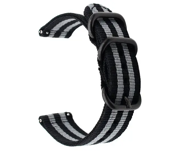Нейлоновый ремешок Primo Traveller для часов Xiaomi Huami Amazfit Sport SmartWatch Black Grey - фото 2