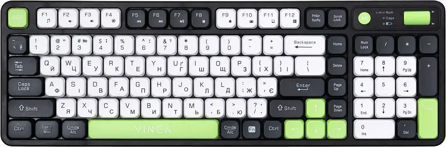 Клавіатура бездротова Vinga KBW-470 Gray (KBW-470 Gray)