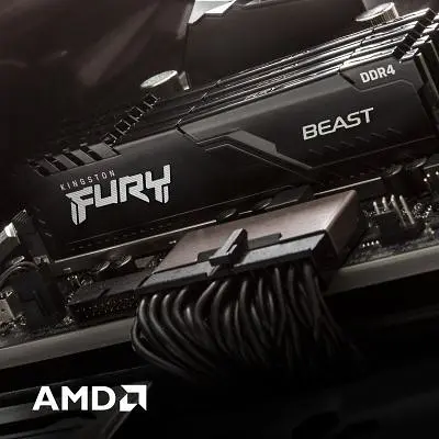 Модуль пам'яті для комп'ютера DDR4 16GB 3200 MHz Beast Black Kingston Fury (ex.HyperX) (KF432C16BB1/16WP) - фото 9