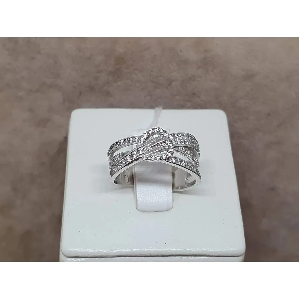 Срібне кільце Агні ІДЕАЛ з фіанітами. 1155/1Р-CZ 17 - фото 5