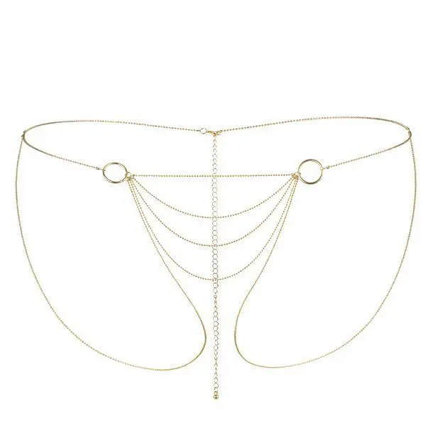 Ланцюжок-трусики Bijoux Indiscrets Magnifique Bikini Chain – Gold, прикраса для тіла - фото 2