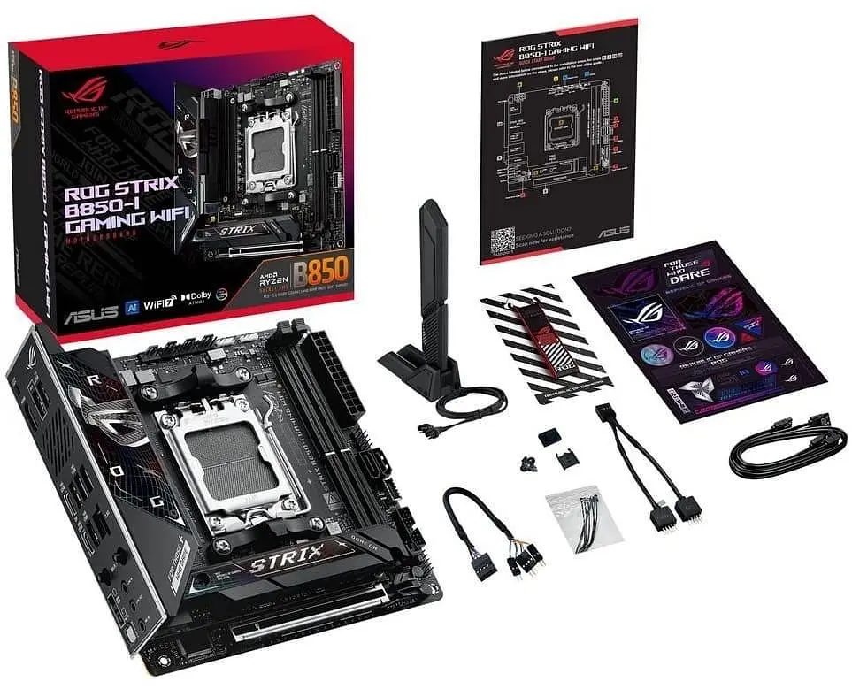 Материнська плата ASUS ROG STRIX B850-I GAMING WIFI (ROG STRIX B850-I GAMING WIFI) (Socket AM5, AMD B850, Mini-ITX) - фото 10