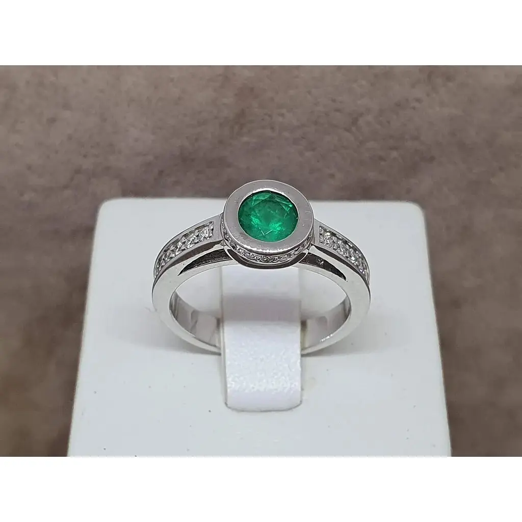 Золоте кільце Iris з діамантами і смарагдом. 1КИ11361 18 - фото 4