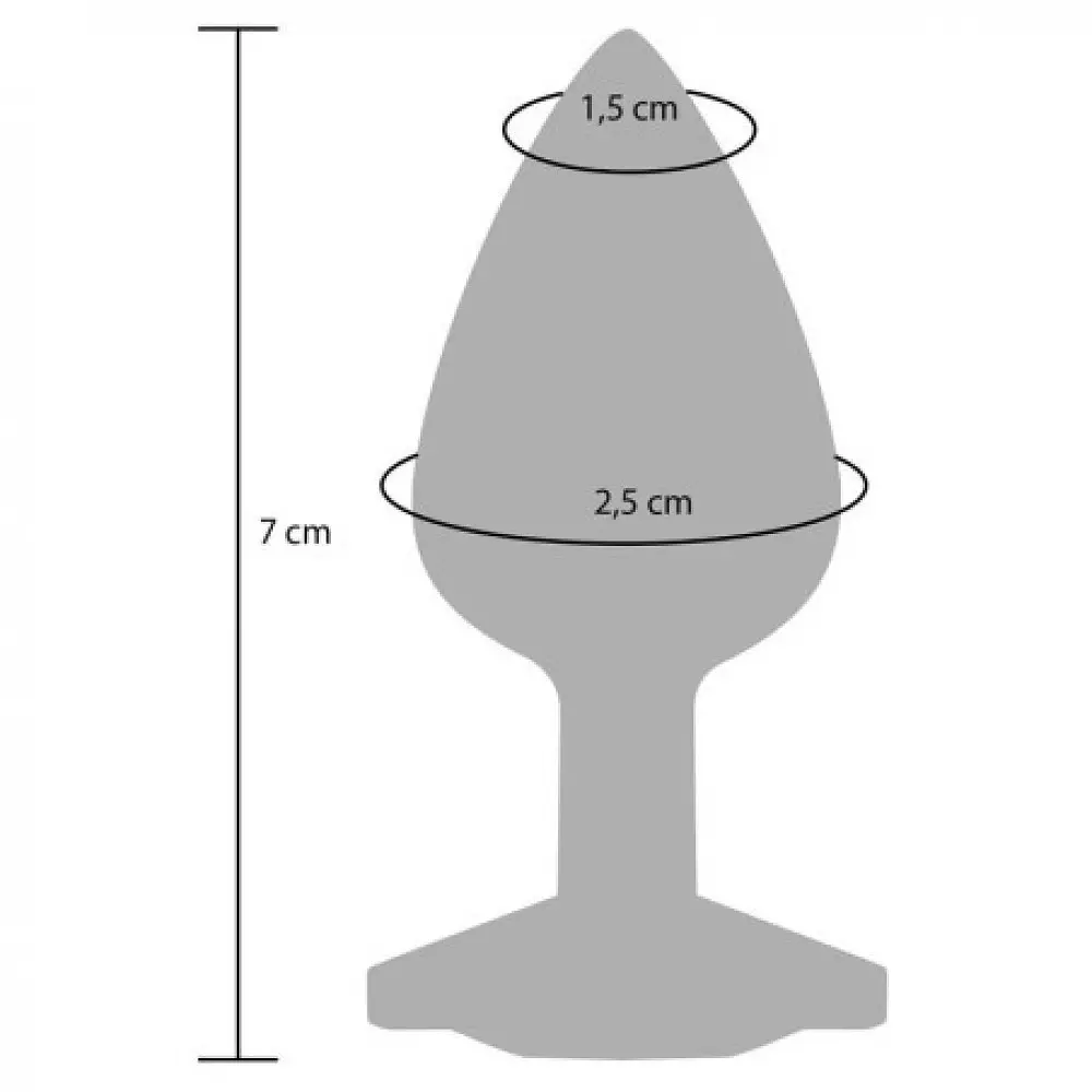 Силіконова анальна пробка Toy Joy Small Diamond Booty Jewel, 7х2.5 см, рожева - фото 4