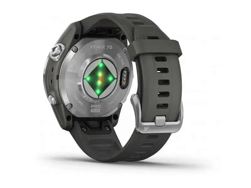 Смарт-годинник Garmin Fenix 7S Pro Solar Silver w. Graphite Band (010-02776-00/01) - фото 5