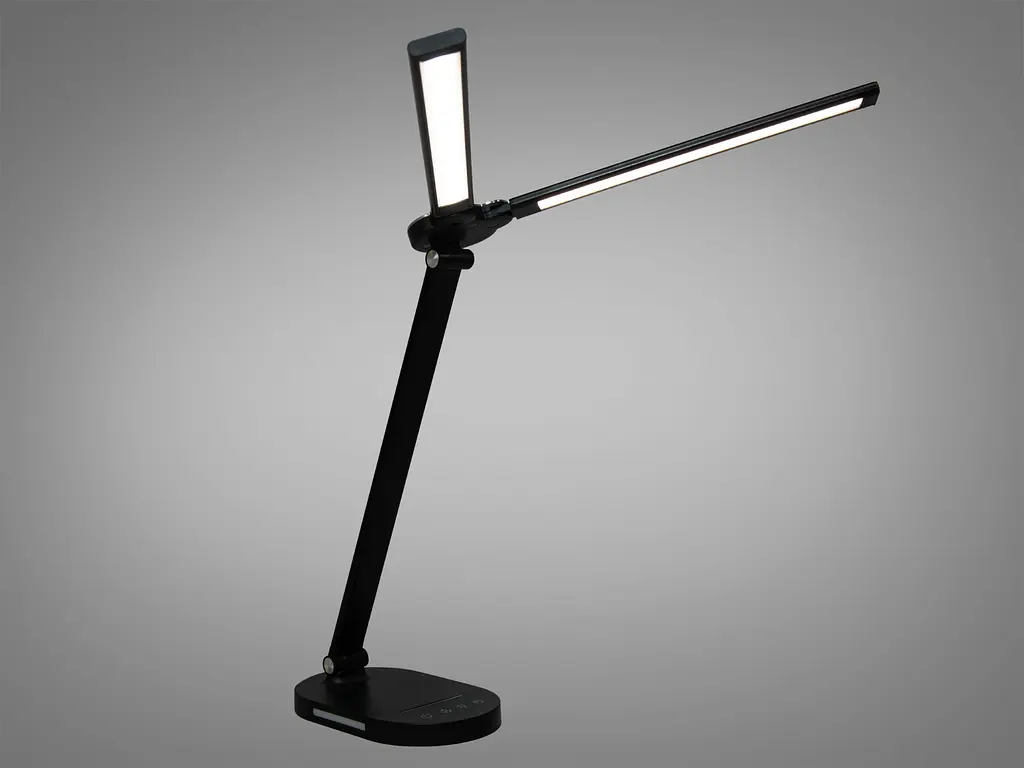 Компактний світлодіодний настільний нічний світильник, 14 Вт, чорний - фото 2