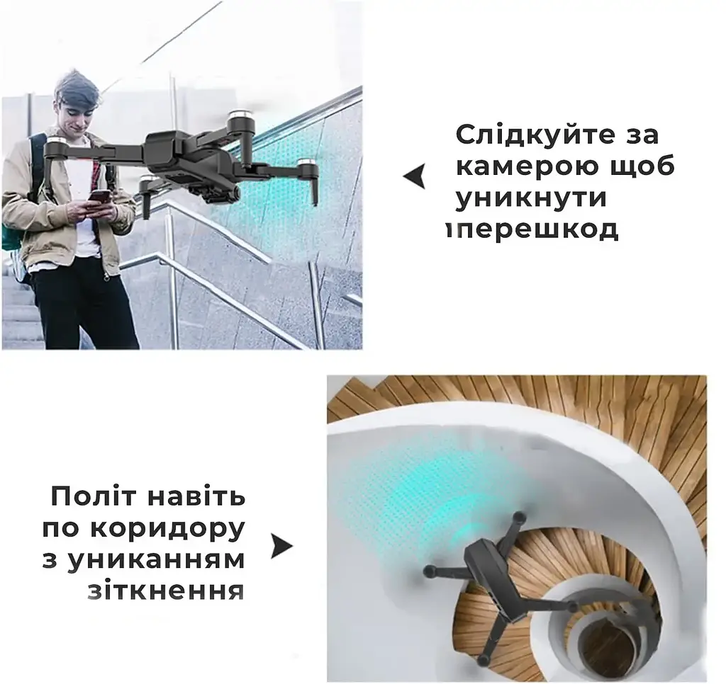 Квадрокоптер с камерой Lyzrc L900 Pro Max 4K HD GPS FPV (до 1200м) 28 мин полета + посадка в вместо взлета - фото 4