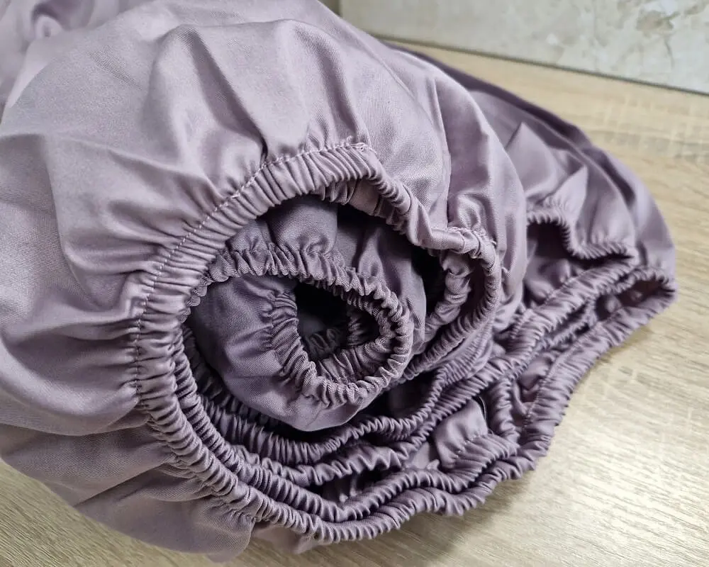 Простирадло на резинці LARA сатин LUX dp13257 VIOLET 160х200+25 см - фото 3