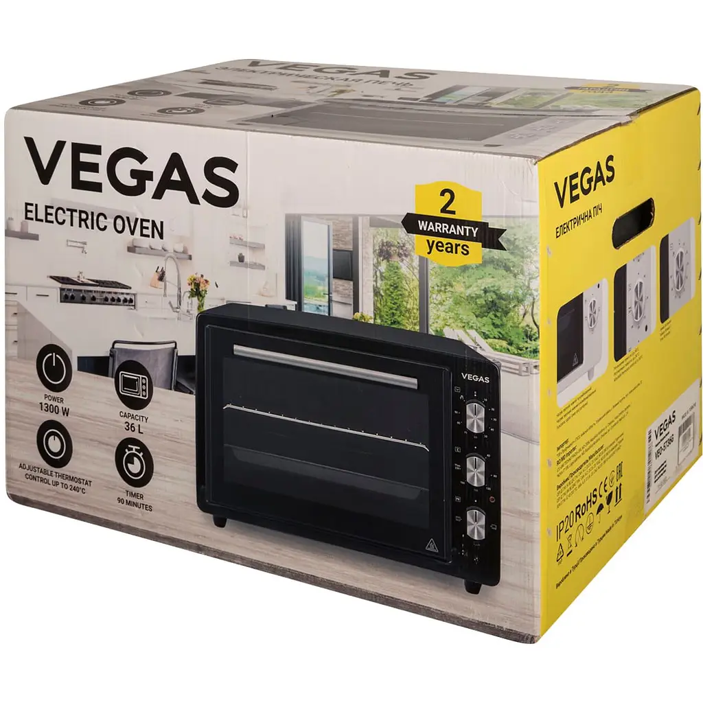 Електрична піч Vegas VEO-5736G сіра (VEO-5736G) - фото 9