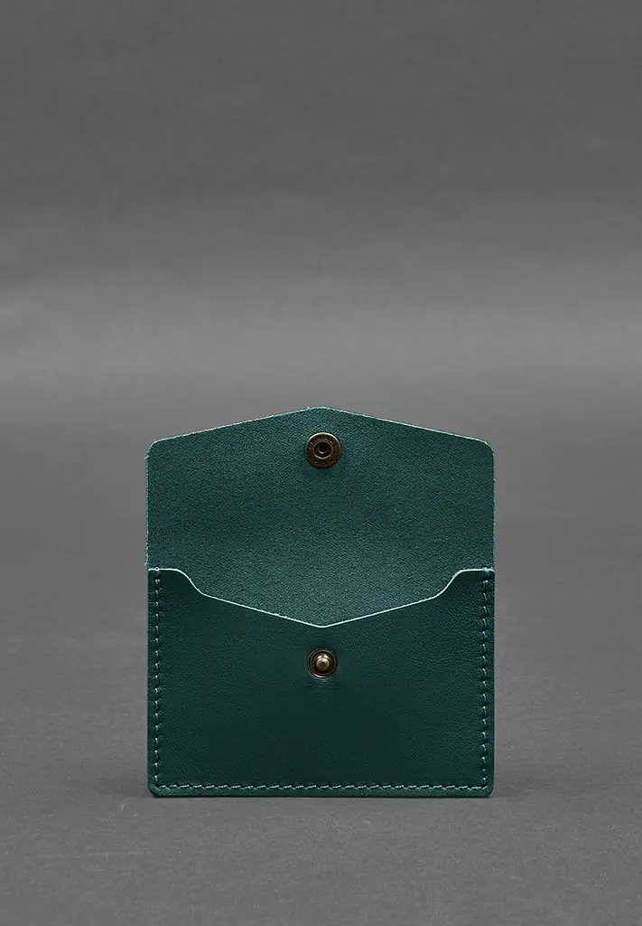 Кожаный кард-кейс 9.0 зеленый краст - фото 3