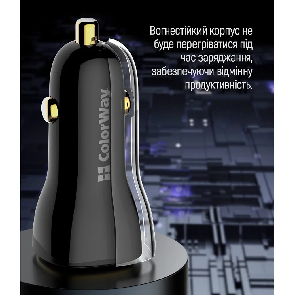 Зарядний пристрій ColorWay Power Delivery PPS USB (USB-A + USB-C) (60 Вт) чорний (CW-CHA046PD-BK) - фото 10