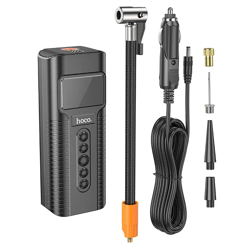 Автомобільний насос Hoco PH55 Roys smart car air pump Black - фото 5