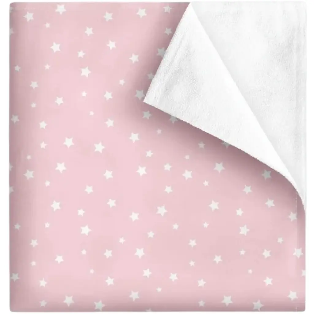 Багаторазова непромокаюча пелюшка Cosas Starfall Rose 100х120 см рожево-біла (Diaper_StarfallRose_100x120)