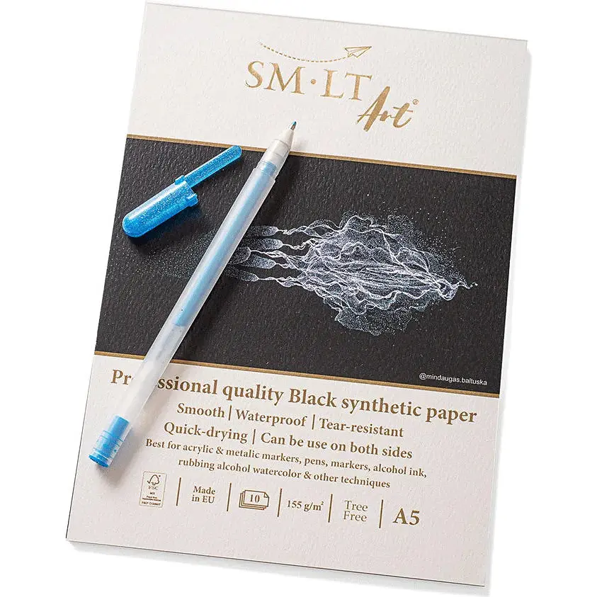 Склейка для спиртовых чернил SM-LT Art Pro Create А5 155 г/м² 10 листов черный   - фото 2