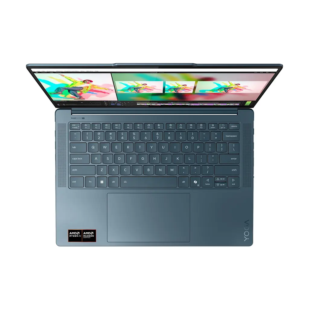 Ноутбук Lenovo Yoga Pro 7 14ASP10, (83LX000CRM), AMD Ryzen AI 9365 до 5,0 ГГц, 14,5" 3K, 32 ГБ, 1 ТВ, AMD Radeon 880M, Windows 11 Home, Tidal Teal - фото 3