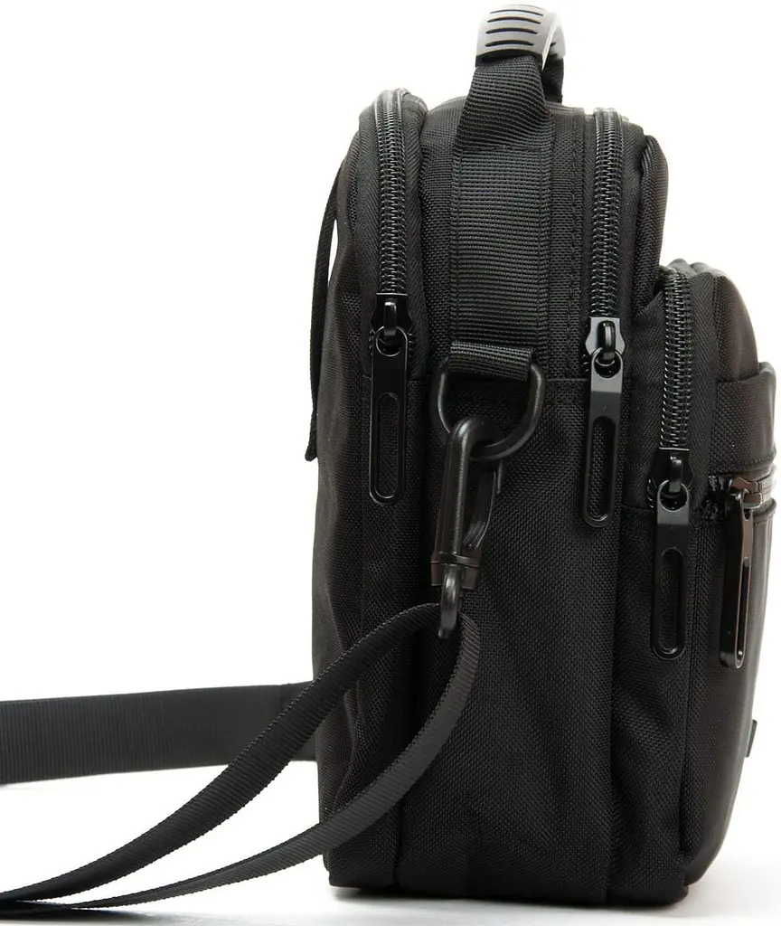 Сумка чоловіча через плече Lanpad Чорна (LAN82077 black) - фото 2