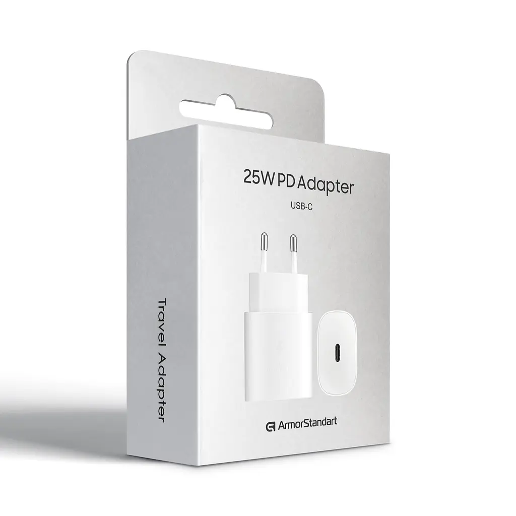 Зарядний пристрій ArmorStandart AR-TA800W USB-C 25W Fast Charger White (ARM63975) - фото 3