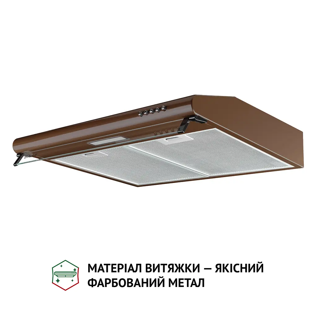 Витяжка плоска PERFELLI PL 6144 Dark BR LED - фото 3