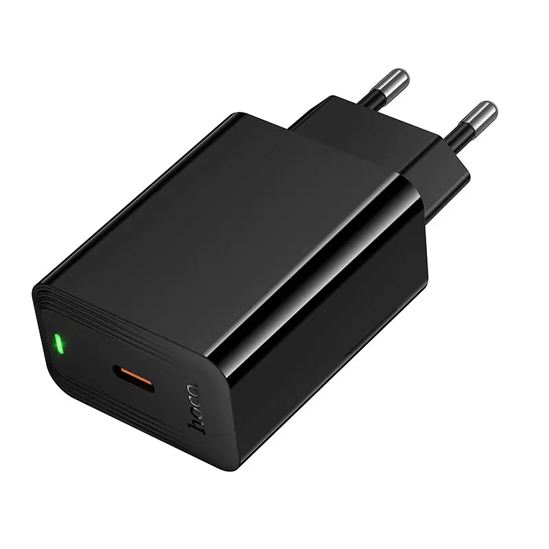 Сітчасте зарядне пристрій HOCO CS93A Leader single port PD20W charger Чорний - фото 3