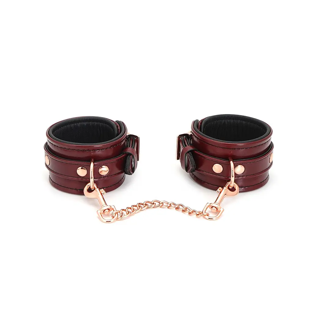 Шкіряні поножі Liebe Seele Wine Red Ankle Cuffs - фото 2