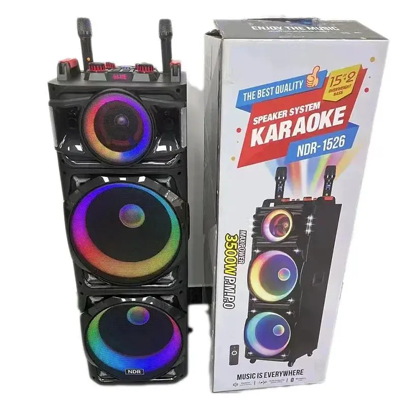 Портативна акустична колонка XPRO NDR-1526 Bluetooth захист від вологи IPX5 LED підсвічування 120 см (42585-NDR-1526_12555) - фото 2