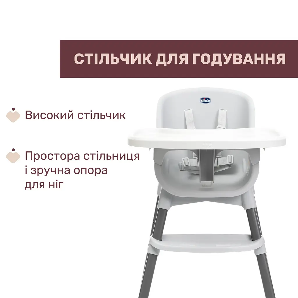 Стульчик для кормления 3 в 1 Chicco Polly Zest (87170.77) - фото 5
