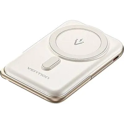 Батарея универсальная Vention Magnetic Wireless 10000mAh 20W PD USB-C In/Out QI-15W White (FHNW0) - фото 2