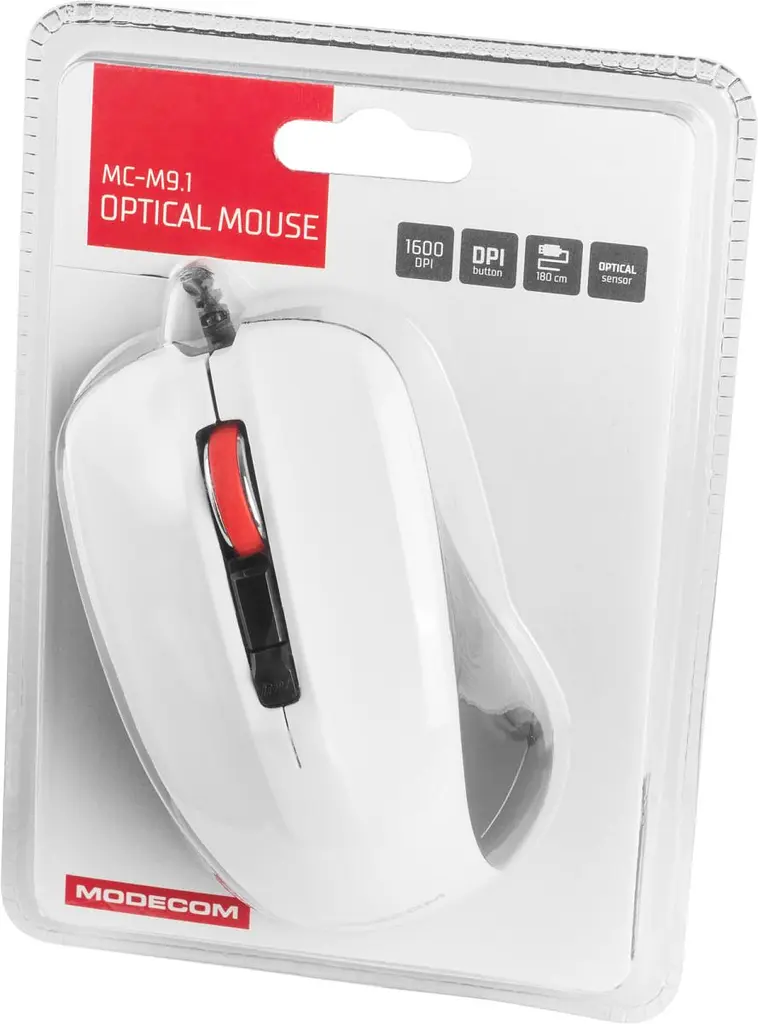 Комп'ютерна мишка ModeCom MC-M9.1 4кн. 1600dpi чорно-біла (M-MC-00M9.1-200) - фото 2