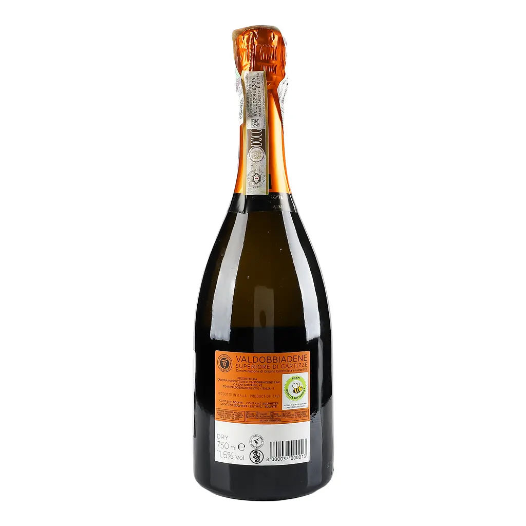 Игристое вино Val d'Oca Prosecco Cartizze белое сухое 0.75 л - фото 4