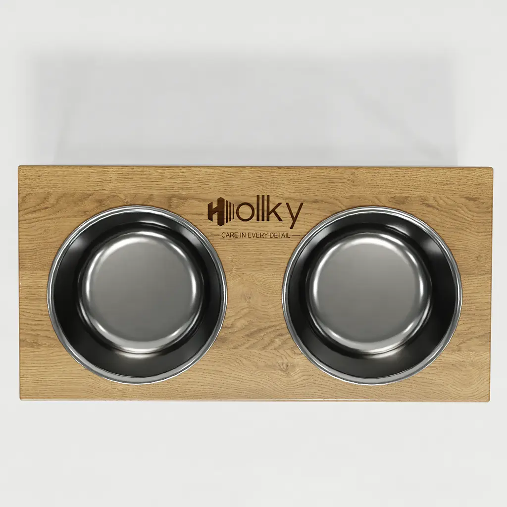 Hollky Base L — миски на підставці для середніх і великих собак (2 × 0,95 л, висота 20 см) - фото 5