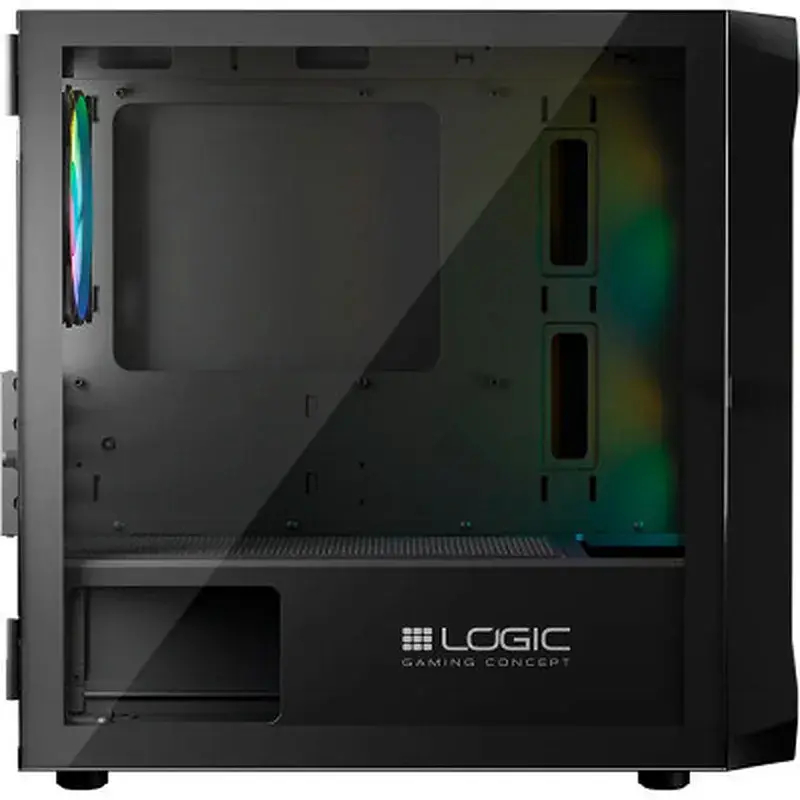 Корпус для ПК Logic concept PORTOS MESH+GLASS ARGB fans 3x120mm BLACK (AM-PORTOS-10-0000000-0002) - фото 5