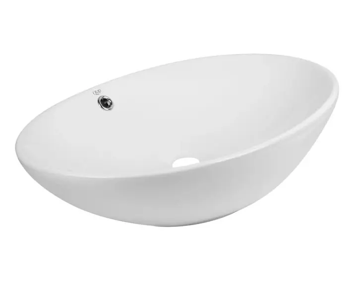 Комплект Qtap Dove: Раковина накладная овальная 635x420x150 мм White + Донный клапан PU02O (QT06113077WN47309) - фото 3