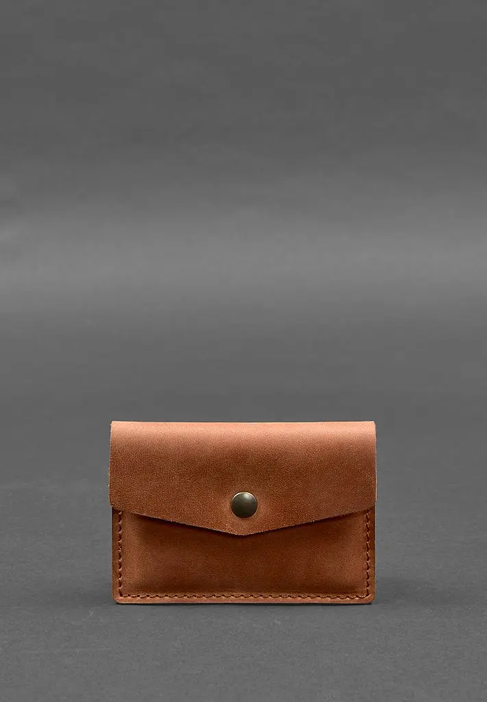 Кожаный кард-кейс 9.0 светло-коричневый Crazy Horse - фото 2