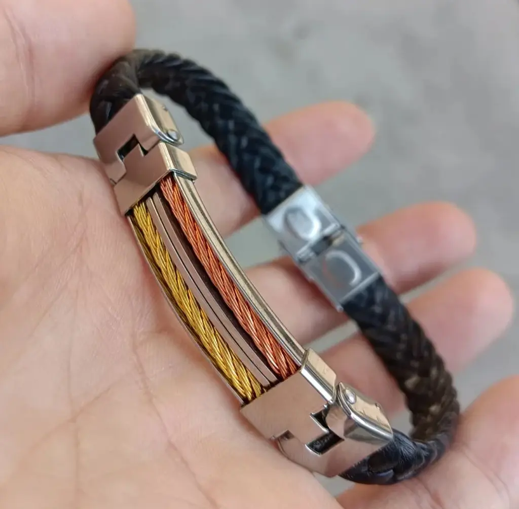 Браслет Primo Steel Rope на руку - Gold Bronze - фото 2