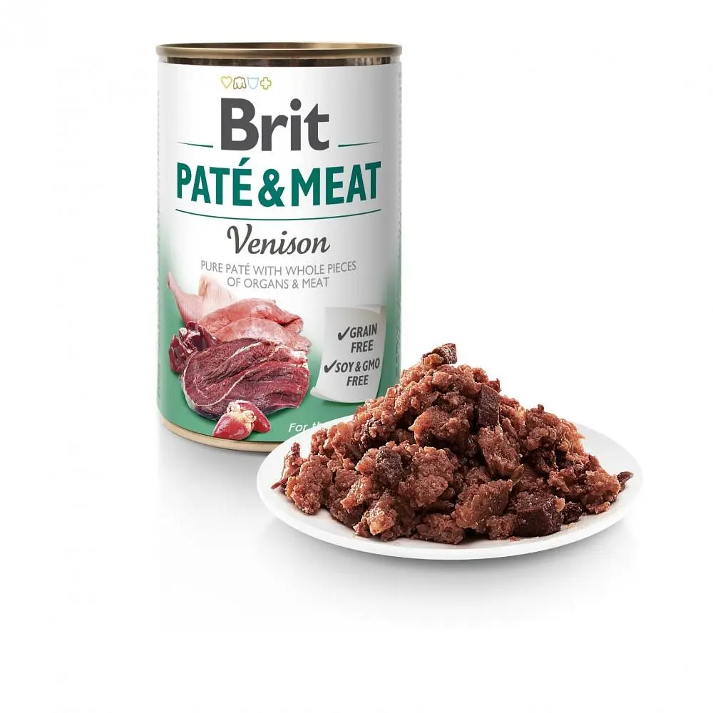 Влажный корм для собак Brit Pate & Meat Venison 0,4 кг (курица и оленина) - фото 2