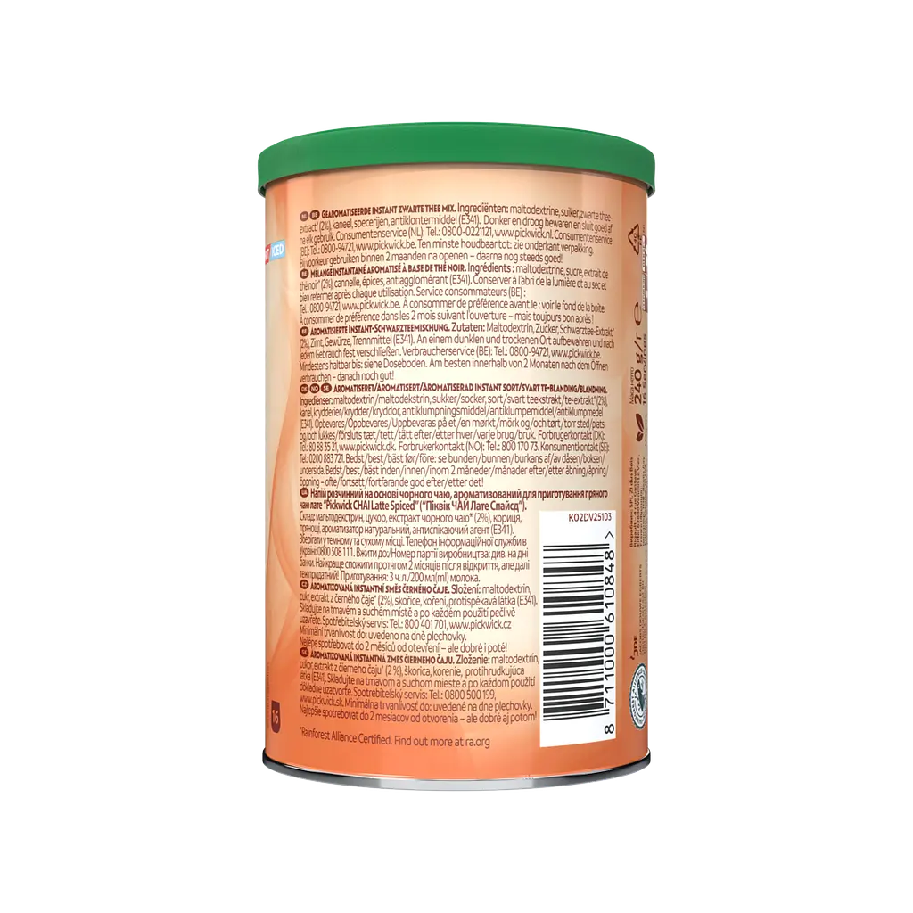 Напій розчинний Pickwick Chai Latte Spiced на основі чорного чаю 240 г - фото 5