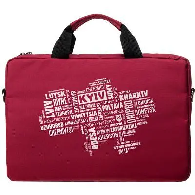 Сумка для ноутбука Vinga 15.6" NB1502 Burgundy, white print (NB1502UWBY) - фото 4