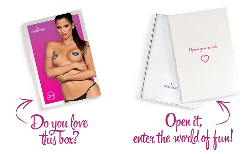 Накладки-серця на соски зі стразами Obsessive A750 nipple covers, чорні, One size - фото 4