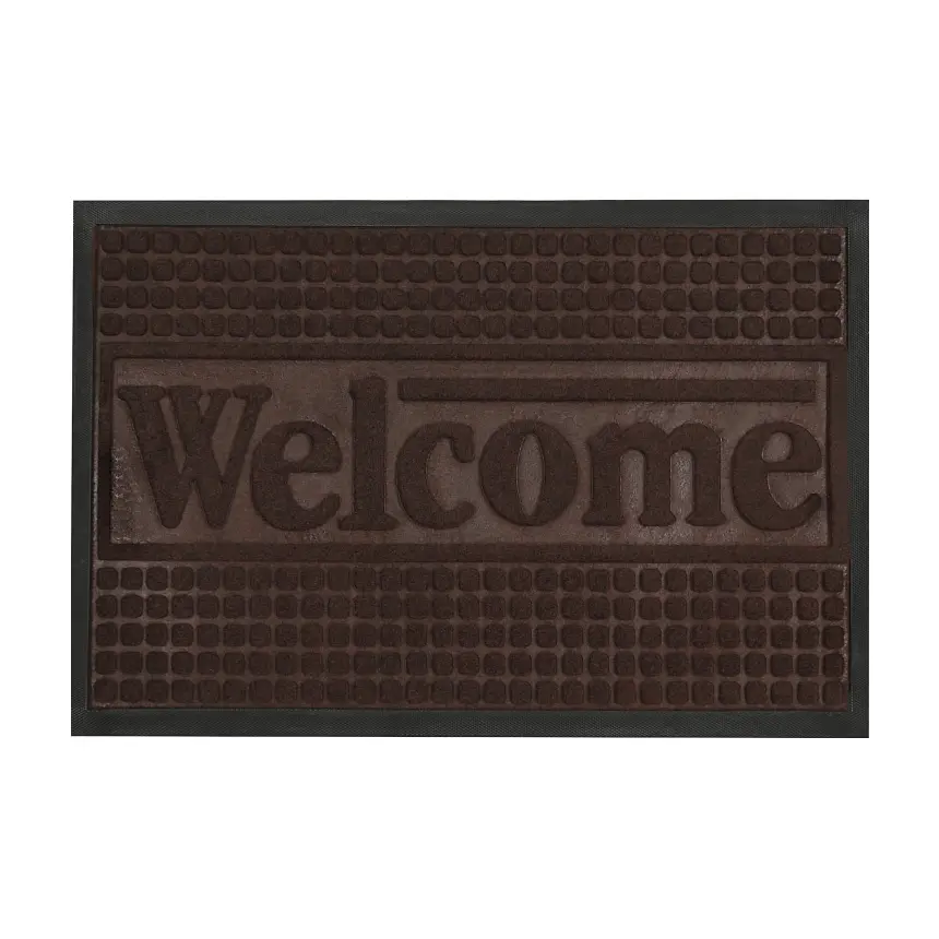 Килимок придверний Eco Fabric Welcome з кромкою коричневий 40 х 60 см (4060-116) - фото 3
