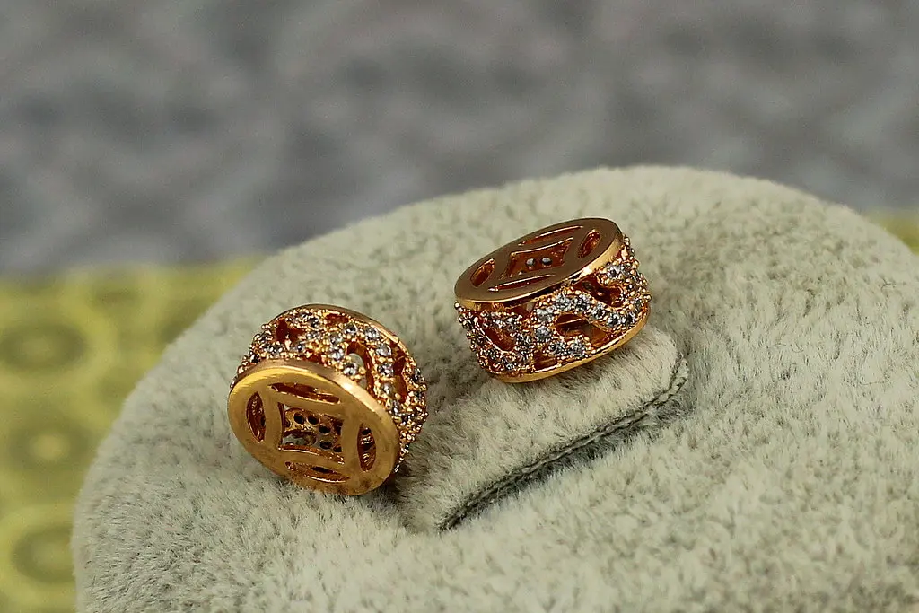 Кулон шарм Xuping Jewelry хвиля 11 мм золотистий - фото 3