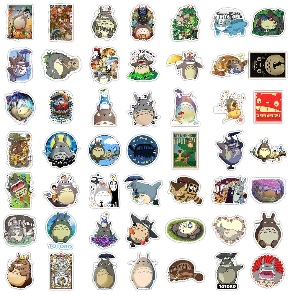 Стікерпак Набір наклейок GeekLand Роботи Хаяо Міядзакі Тоторо Hayao Miyazaki 50 штук - фото 3