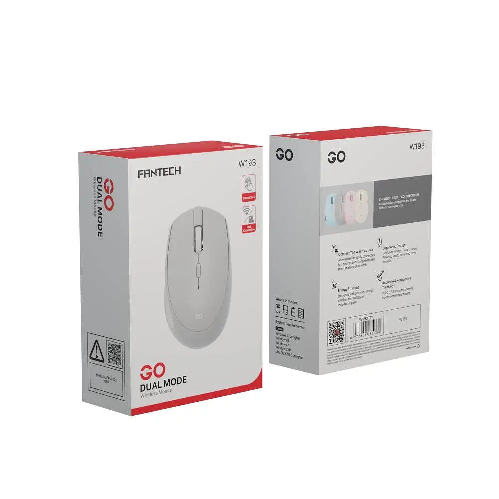 Бездротова оптична мишка Fantech W193 USB 2.4GHz Grey - фото 3